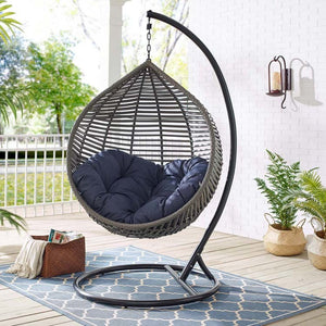 EEI-3614-GRY-NAV Outdoor/Patio Furniture/Outdoor Chairs