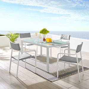 EEI-3796-WHI-GRY Outdoor/Patio Furniture/Patio Dining Sets