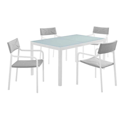 Product Image: EEI-3796-WHI-GRY Outdoor/Patio Furniture/Patio Dining Sets