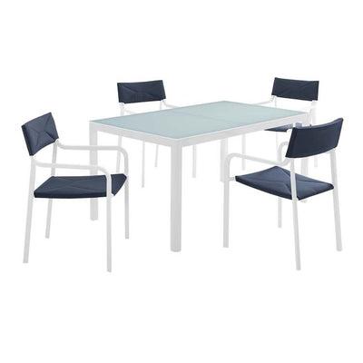 Product Image: EEI-3796-WHI-NAV Outdoor/Patio Furniture/Patio Dining Sets