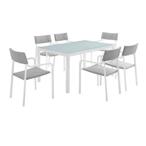 EEI-3797-WHI-GRY Outdoor/Patio Furniture/Patio Dining Sets