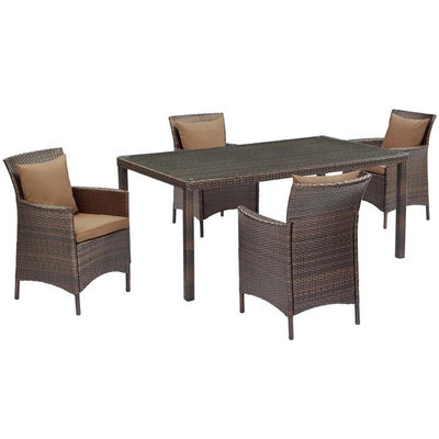Product Image: EEI-3892-BRN-MOC-SET Outdoor/Patio Furniture/Patio Conversation Sets