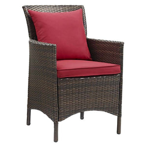 EEI-3892-BRN-RED-SET Outdoor/Patio Furniture/Patio Conversation Sets