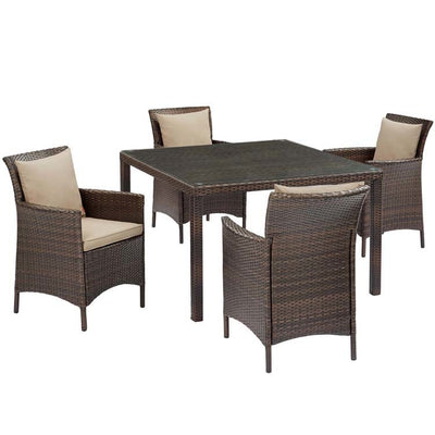Product Image: EEI-3893-BRN-BEI-SET Outdoor/Patio Furniture/Patio Conversation Sets
