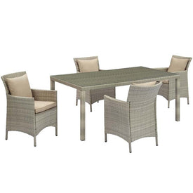 Conduit Five-Piece Outdoor Patio Wicker Rattan Set