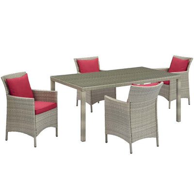 Product Image: EEI-3894-LGR-RED-SET Outdoor/Patio Furniture/Patio Conversation Sets
