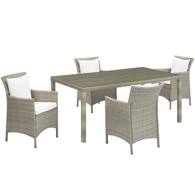 Product Image: EEI-3894-LGR-WHI-SET Outdoor/Patio Furniture/Patio Conversation Sets