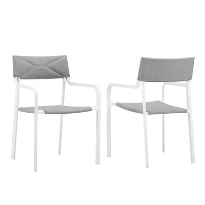 Product Image: EEI-3962-WHI-GRY Outdoor/Patio Furniture/Outdoor Chairs