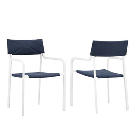 Raleigh Outdoor Patio Aluminum Armchairs Set of 2