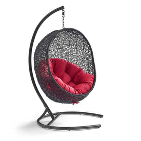 Encase Outdoor Patio Swing Lounge Chair with Stand