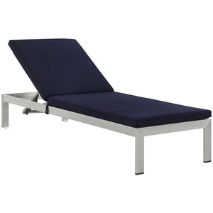 EEI-2737-SLV-NAV-SET Outdoor/Patio Furniture/Outdoor Chaise Lounges