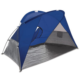 Cove Portable Sun Shelter, Blue with Gray Trim