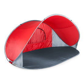 Manta Portable Sun Shelter, Red with Gray Trim