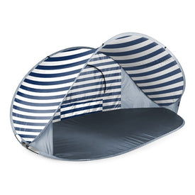 Manta Portable Sun Shelter, Navy and White Stripes