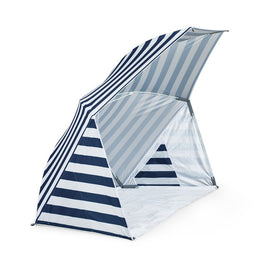Brolly Beach Umbrella Tent, Navy and White Stripe