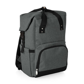 On The Go Roll-Top Cooler Backpack, Heathered Gray