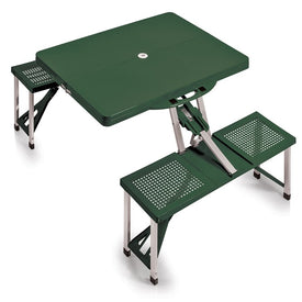 Picnic Table Portable Folding Table with Seats, Hunter Green