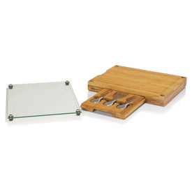 Concerto Glass Top Cheese Board and Tools Set
