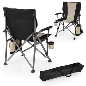Outlander Folding Camp Chair with Cooler, Black