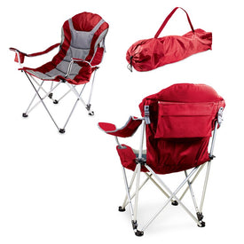 Reclining Camp Chair, Dark Red