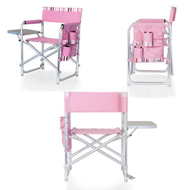 Sports Chair, Pink with Stripes