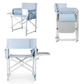 Outdoor Directors Folding Chair, Mod Denim Stripe