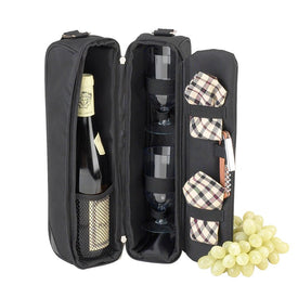 Sunset Wine Tote for Two with Glasses