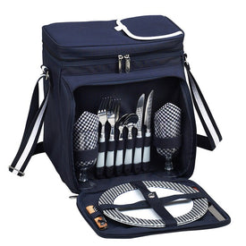 Picnic Basket/Cooler Equipped for Two