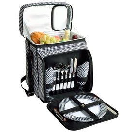 Picnic Basket/Cooler Equipped for Two