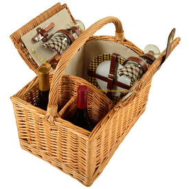 Vineyard Willow Picnic Basket for Two