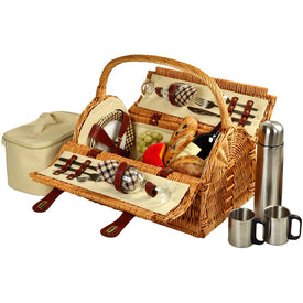 Sussex Picnic Basket for Two with Coffee Set