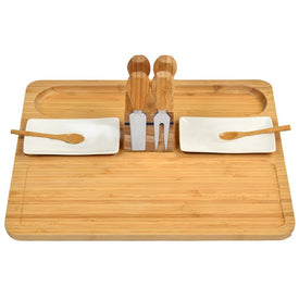 Sherborne Bamboo Cheese Board Set with Dishes and Tools