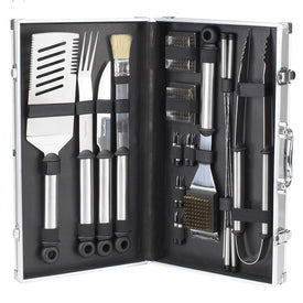 Twenty-Piece Stainless Steel Master Grill Tool Set in Aluminum Case