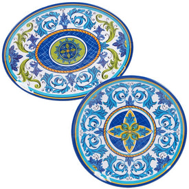Lucca Two-Piece Melamine Platter Set
