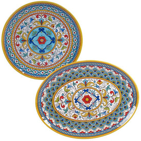 Portofino Two-Piece Melamine Platter Set
