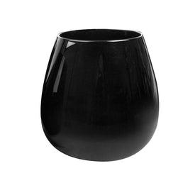 Midnight Black 22 Oz Stemless Wine Glasses Round Wine Glass Set of 4