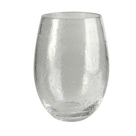 Iris 20 Oz Stemless Wine Glasses Set of 4 - Clear