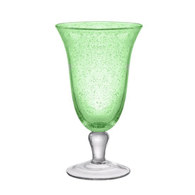 Iris 18 Oz Footed Ice Tea Glasses Set of 4 - Light Green