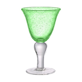 Iris 8 Oz Wine Glasses Set of 4 - Light Green