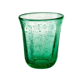 Savannah Bubble Glass Double Old Fashioned Glasses Set of 4 - Green