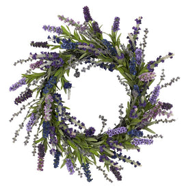 20" Faux Lavender Wreath