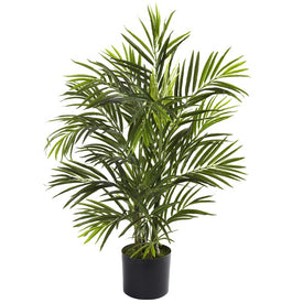 2.5' Faux Indoor/Outdoor Areca Palm Tree with UV-Resistant Leaves