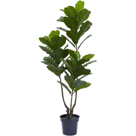 65" Faux Fiddle Leaf Tree UV Resistant Indoor/Outdoor