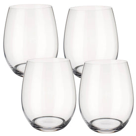 Entree Double Old Fashioned/Stemless White Wine Glasses Set of 4