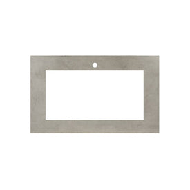 NativeStone 36" x 21.75" Single Vanity Top for Trough Sink in Ash with Single or No Faucet Hole