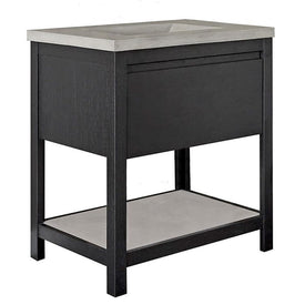Solace 30"W x 21.75"L x 33"H Single Vanity without Top in Midnight Oak with Ash Shelf