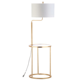 Crispin Single-Light Floor Lamp Side Table -