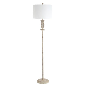 Philippa Single-Light Floor Lamp - White Washed