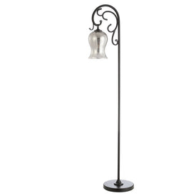 Meridia Single-Light Floor Lamp - Bronze/Mercury