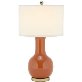 Paris Single-Light Ceramic Table Lamp - Orange